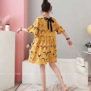 Fun Face Print Dress With Bow
